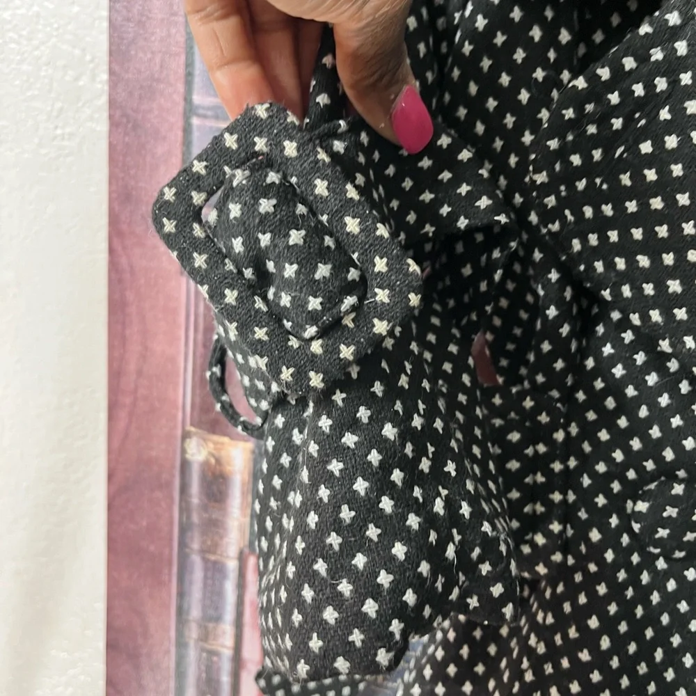 Y2K Forever 21 Black Polka Dot Blazer Size Large - Picture 6 of 15